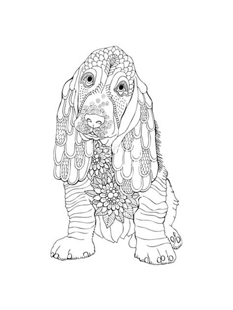 Free Dog Coloring Pages For Adults Printable To Download
