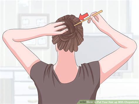 3 Ways To Put Your Hair Up With Chopsticks Wikihow