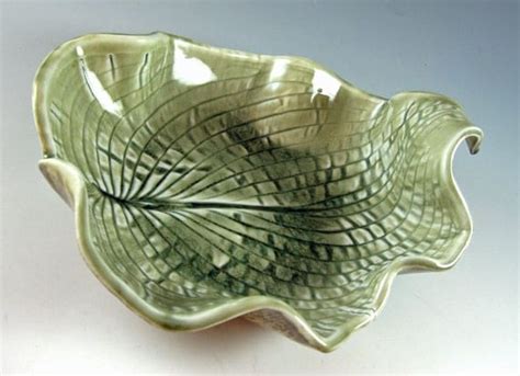 Ceramic Leaf Bowl Porcelain Hosta Leaf By Botanic2ceramic