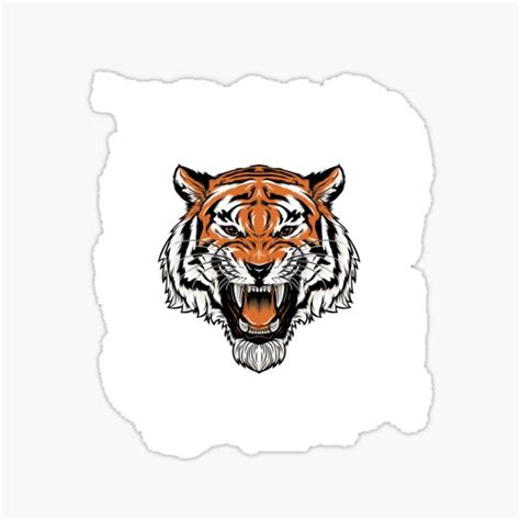 Tiger Face Sticker For Sale By Styleshirt Redbubble