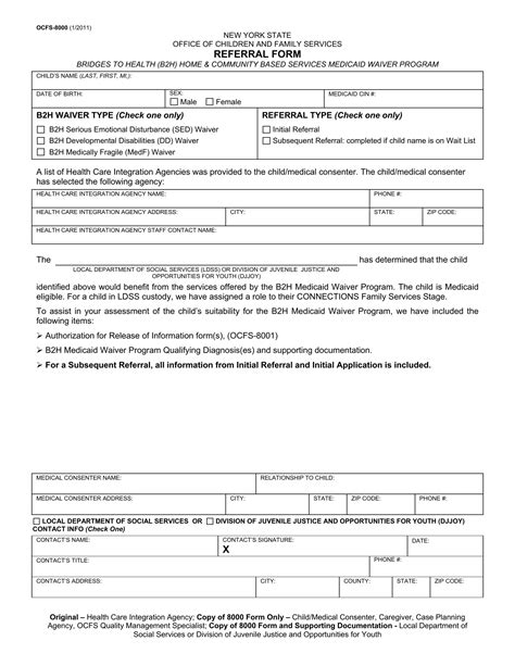 Blank Form Ocfs 8000 Fill Out And Print Pdfs