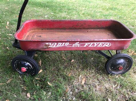 Antique Radio Flyer Wagon Full Size 90 1970s Red Etsy