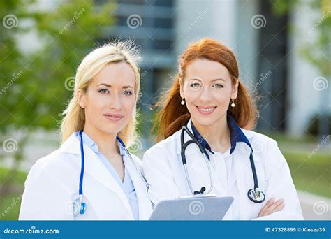 Portrait Of Female Health Care Professionals Nurses Stock Image