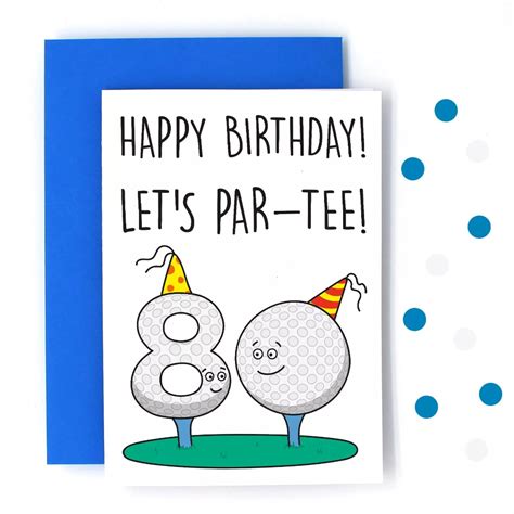 80th Golf Birthday Card Golf Birthday Cards Birthday Cards Golf Birthday