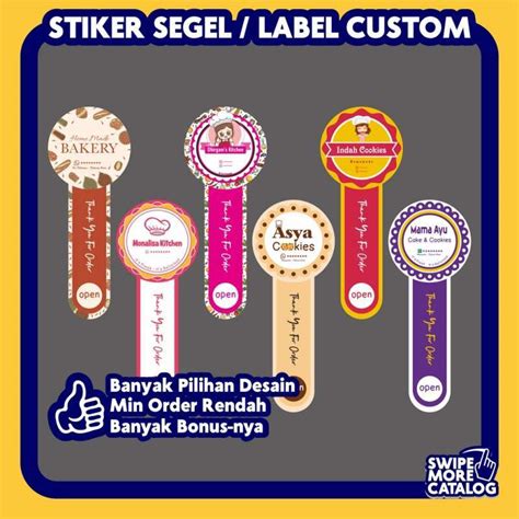 Jual Cetak Stiker Label Segel Botol Custom Sticker Segel Toples Kue