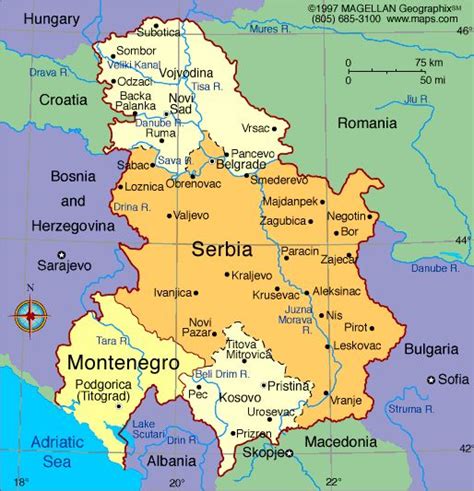 Serbia And Montenegro Map With Images Serbia And Montenegro