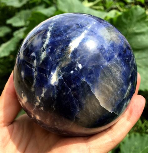 Polished LARGE Blue Sodalite Crystal Sphere/Healing | Etsy