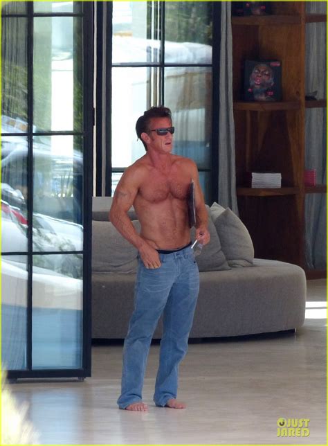 Sean Penn Shirtless Ripped On Ibiza Vacation Photo Sean