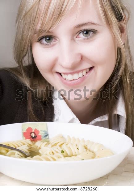 Beauty Young Women Eating Delicious Soup Stock Photo 6728260 Shutterstock