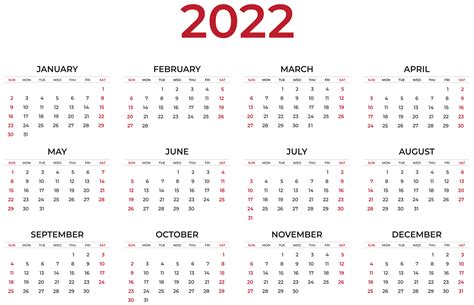 2022 Calendar Transparent Clipart Gallery Yopriceville High Quality