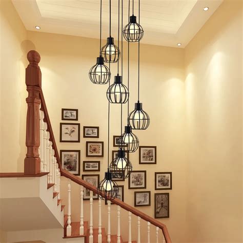 Modern Simple Staircase Dining Room Chandelier Restaurant Creative
