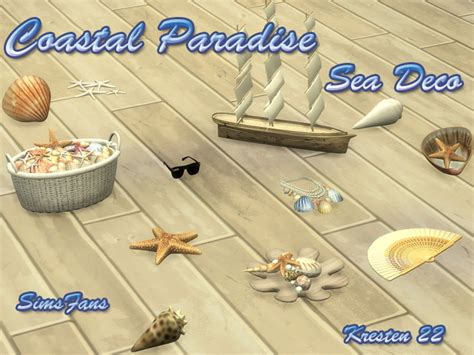 Coastal Paradise Sea Deco By Kresten 22 At Sims Fans Sims 4 Updates