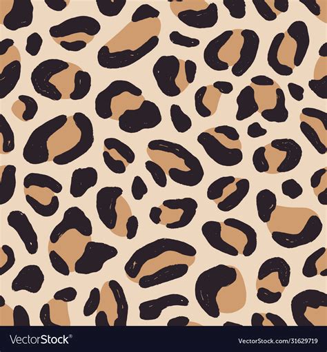 Luxury Leopard Fur Texture Seamless Pattern Vector Image