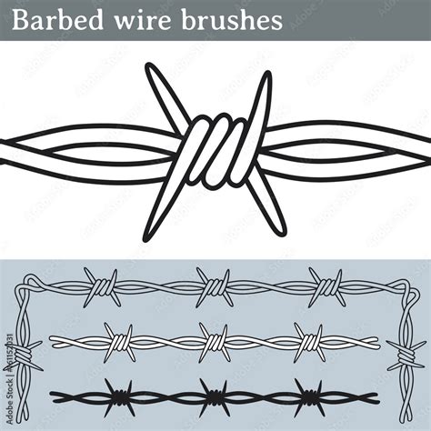 Barbed Wire Brushes Brushes For Illustrator To Draw Barbed Wire Three Different Versions