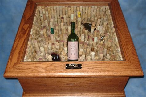 Hand Made Taste The Wine Led End Table With 1300 Corks And