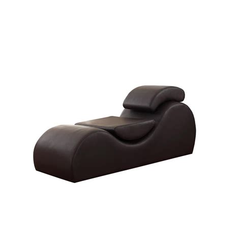 Us Pride Furniture Braflin Dark Brown Faux Leather Stretch Chaise Lounge Relaxationyoga Chair