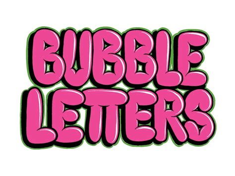 The Word Is In Bubble Letters
