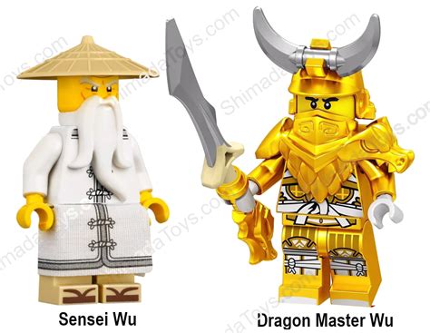 Lego Ninjago Dragon Armor Master Sensei Wu Young And Old Hunted