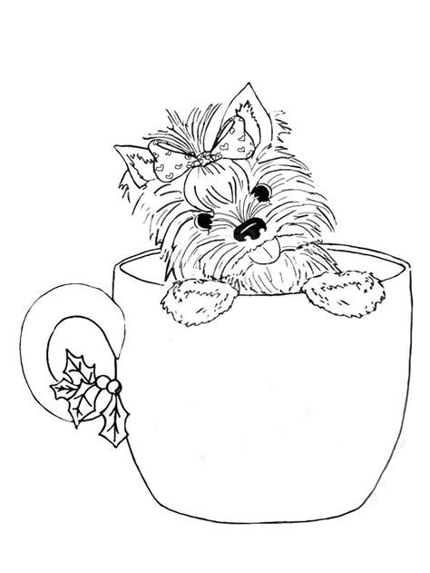 yorkshire terrier coloring pages    print