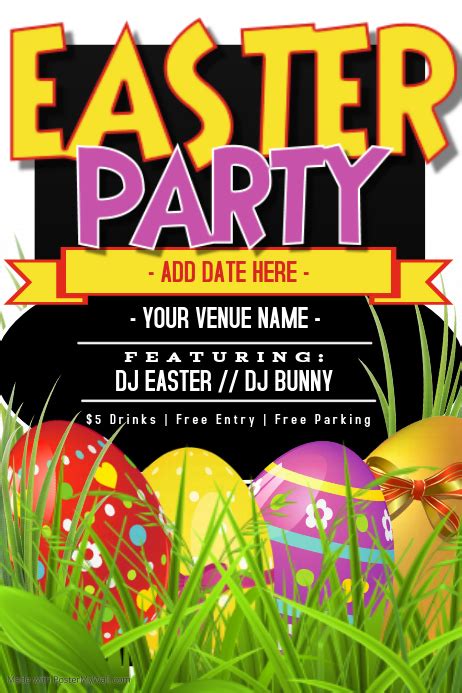 Easter Night Club Party Poster Flyer Template Postermywall