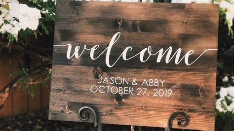 Paper And Party Supplies Rustic Wedding Welcome Sign With Picture Wedding