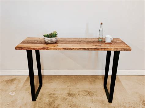 Reclaimed Urban Wood Counter Height Entry Table 36 Inch Etsy
