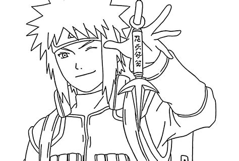 Minato Anime Coloring Page Free Printable Coloring Pages