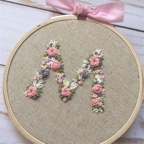 Made To Order Personalized Hand Embroidered Letter Initial Alphabet