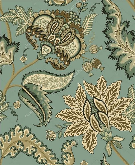 Download Vintage Indian Floral Pattern — Stock Illustration Floral