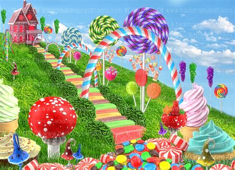 Candy Land Photography Backdrop Candyland Board Game Two Etsy