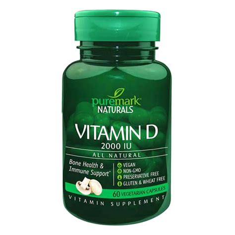 21st Century Puremark Naturals Vitamin D 2000 Iu Vegetarian Capsules