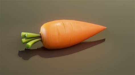 Artstation Cartoon Carrot 3d Model Game Assets