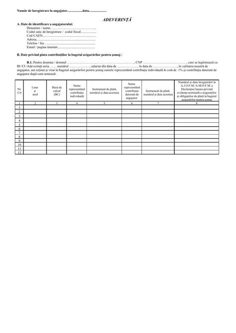 PDF Adeverinta Somaj Anexa 14 Anexa 26 La Norme 1 PDFSLIDE TIPS