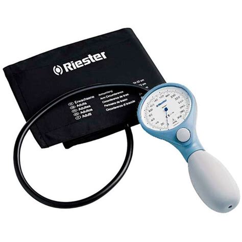 Aneroid Blood Pressure Tester Riester Ri San Blue Color Velcro Cuff