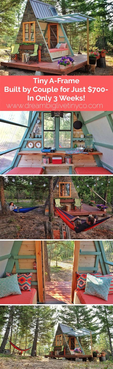 Tiny A Frame Cabin Built By Couple For Just 700—in Only 3 Weeks