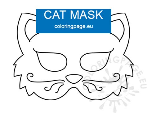Cat mask Free printable – Coloring Page