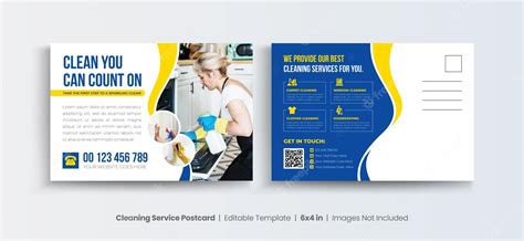 Premium Vector Cleaning Service Marketing Material Postcard Template