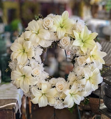White Serenity Wreath In Las Vegas Nv Windmill Floral Expressions