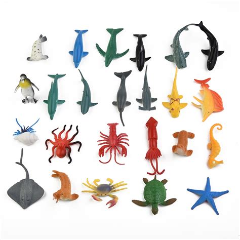 24pcsset Plastic Ocean Animals Figure Sea Creatures Model Toys Dolphin