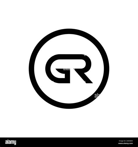Initial Gr Letter Linked Logo Gr Letter Type Logo Design Vector