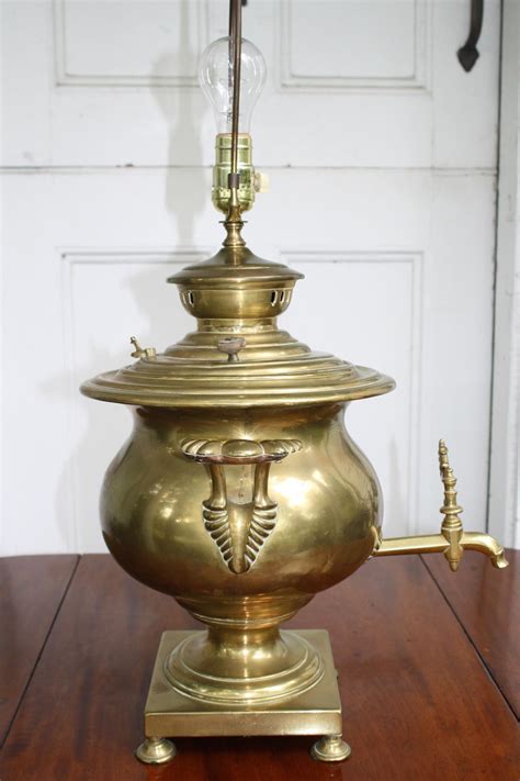 Russian Brass Samovar Lamp