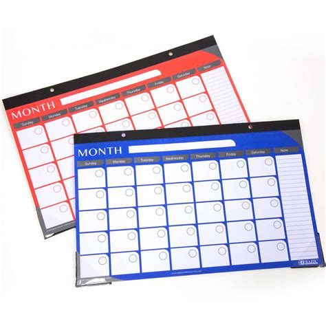 Bazic 11 X 17 Undated 12 Month Desk Pad Calendar Bazicstore