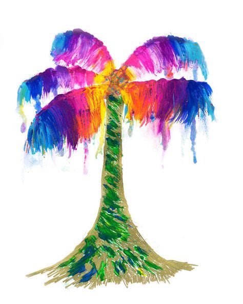 Rainbow Palm Tree Poster Prints Tropical Decor Dorm Room Decor