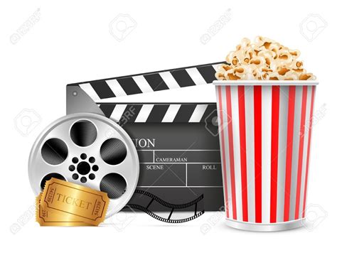Movie Reel Clip Art With Popcorn