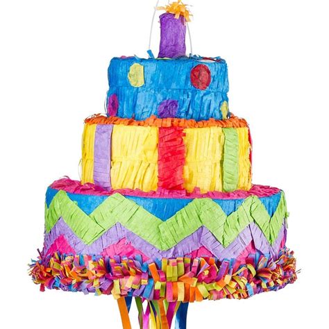Happy Birthday Birthday Cake Pinata 5525cm X 4572cm X 762cm