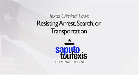 The Texas Resisting Arrest Law Penal Code §3803