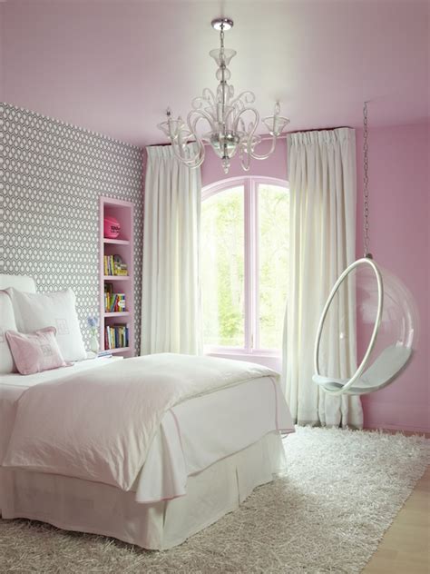Pink And Gray Kids Bedroom Contemporary Girls Room