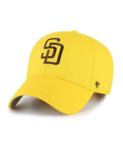 San Diego Padres 47 Brand Yellow Gold Mvp Adjustable Hat Detroit Game