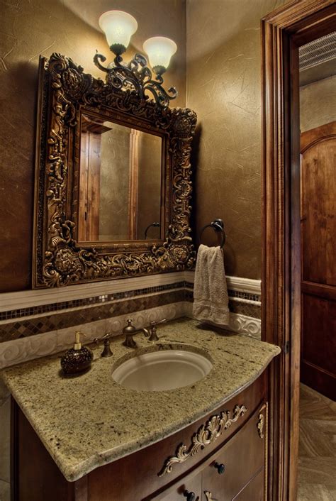 Blue bath quality home, kitchen and bath. austin horchow mirrors powder room traditional with ...