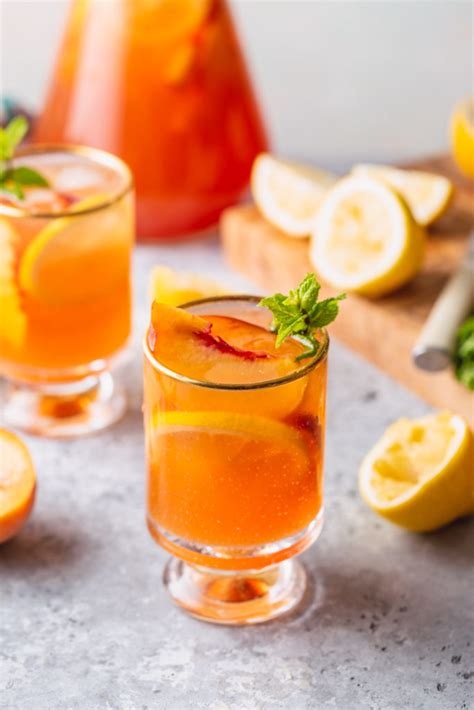 Peach Iced Tea Lemonade Homemade Vegetarian Ventures